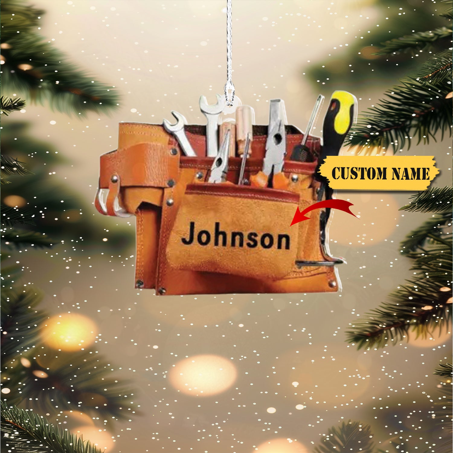 Personalized Tools Belt Bag Ornament, Handyman Christmas Ornament, Handyman, Ornament For Him, Gift For Him, Ornament Christmas