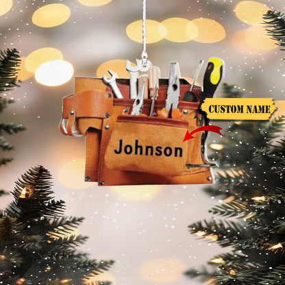 Personalized Tools Belt Bag Ornament, Handyman Christmas Ornament, Handyman, Ornament For Him, Gift For Him, Ornament Christmas