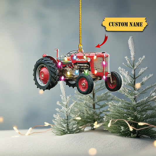 Personalized Tractor 3 Christmas Ornament - yeetcat, Ornament Decoration, Ornament For Gift, Ornament Christmas