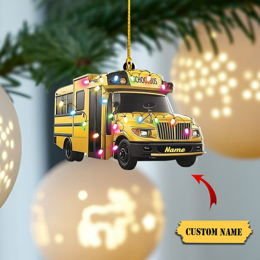 Personalized Tractor Christmas Ornament Tractor Flat Ornament Custom Name Trac, Ornament Decoration, Ornament For Gift, Ornament Christmas