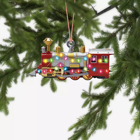Personalized Train Ornament, Railroader Christmas Ornament, Locomotive Ornament, Ornament Decoration, Ornament For Gift, Ornament Christmas