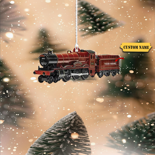Personalized Train Ornament, Railroader Christmas Ornament, Locomotive Xmas345345, Ornament Decoration, Ornament For Gift, Ornament Christmas
