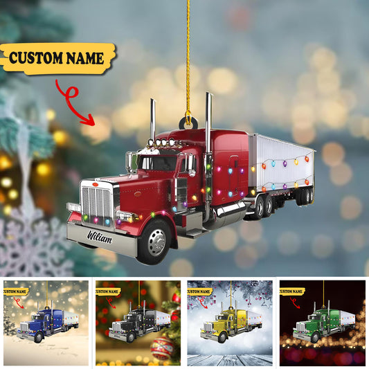 Personalized trucker Ornament - Gift For Trucker - Trucker Christmas, Ornament Decoration, Ornament For Gift, Ornament Christmas