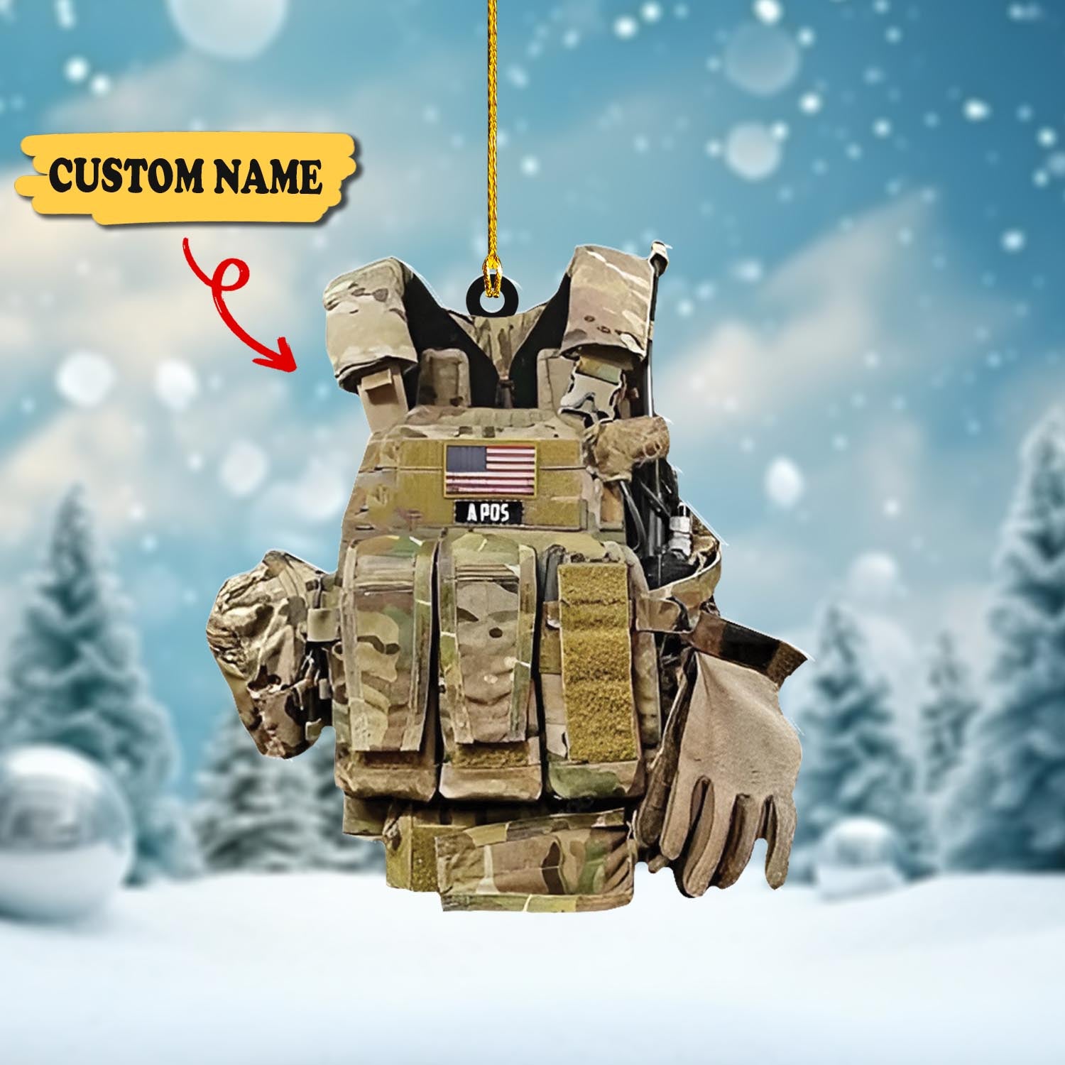 Personalized Us Veteran Christmas Ornament, Us Army Christmas, Veteran Gifts, Ornament For Him, Gift For Him, Ornament Christmas