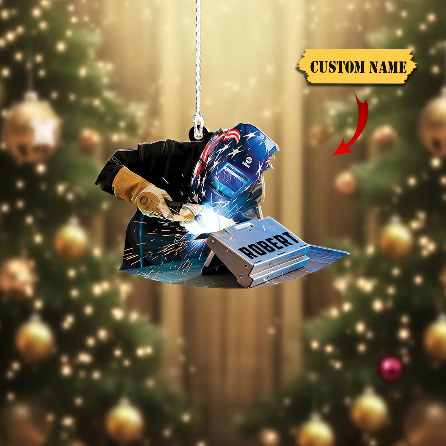 Personalized Welder Christmas Ornament, Welder Ornament, Christmas Gift Welder Lover 3, Ornament For Him, Gift For Him, Ornament Christmas