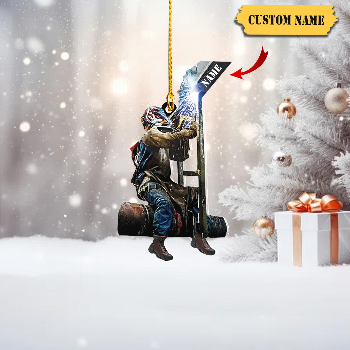 Personalized Welder Christmas Ornament, Welder Ornament, Christmas Gift Welder Lover 7, Ornament For Him, Gift For Him, Ornament Christmas