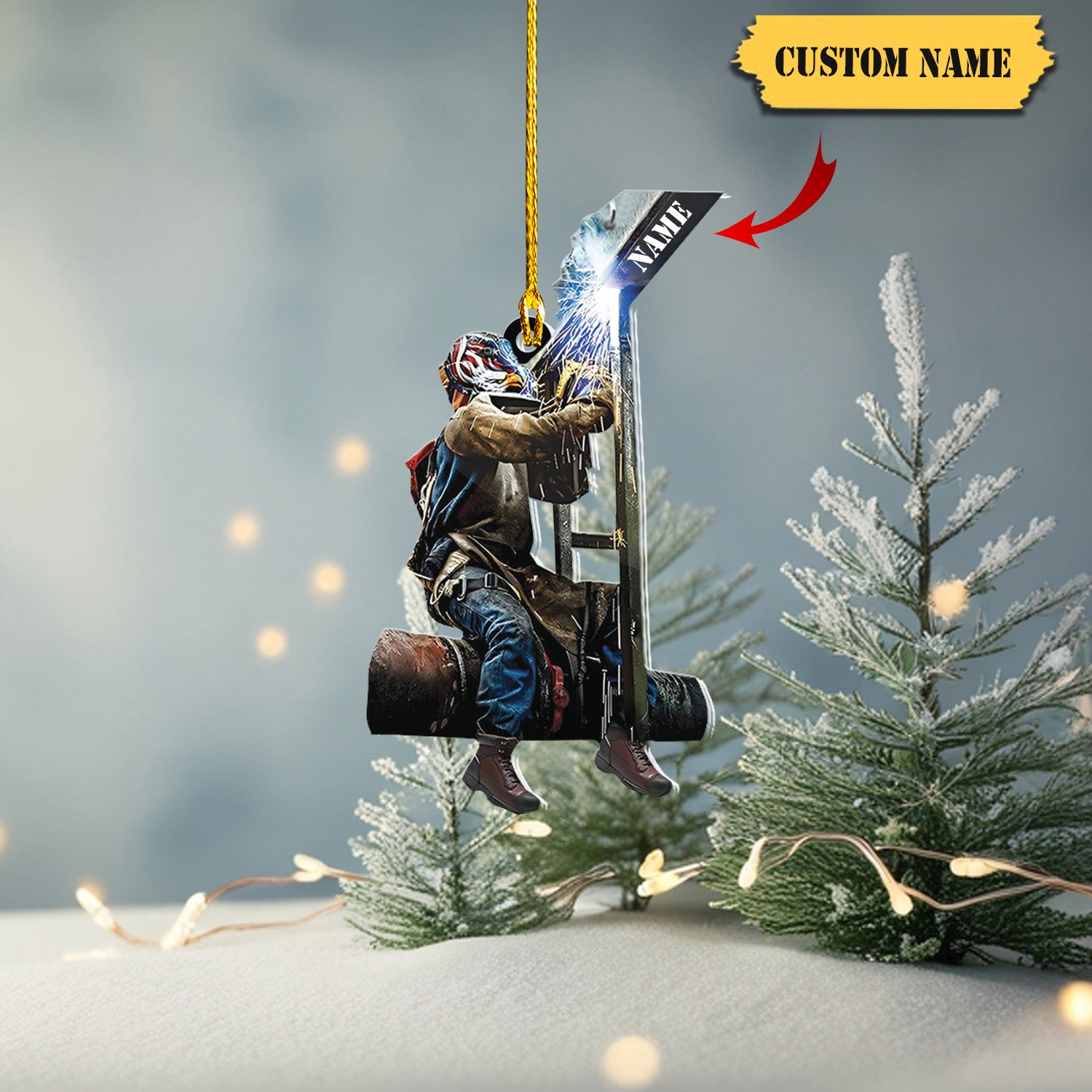 Personalized Welder Christmas Ornament, Welder Ornament, Christmas Gift Welder Lover 7, Ornament For Him, Gift For Him, Ornament Christmas