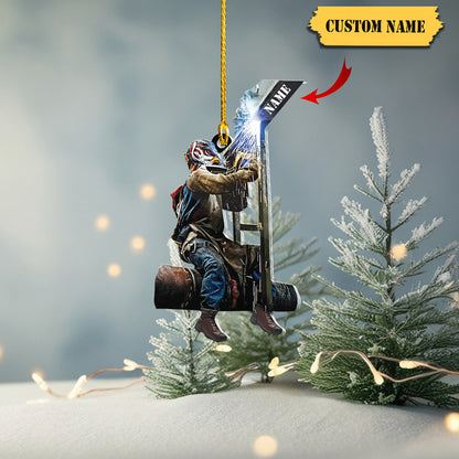 Personalized Welder Christmas Ornament, Welder Ornament, Christmas Gift Welder Lover 7, Ornament For Him, Gift For Him, Ornament Christmas