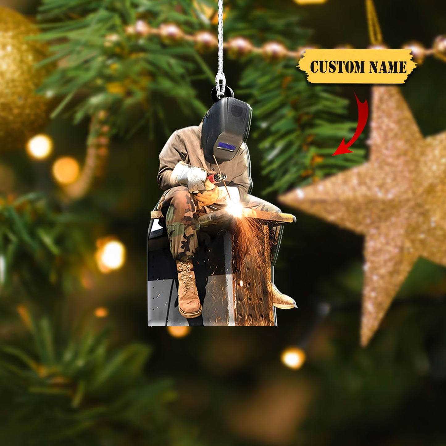 Personalized Welder Christmas Ornament, Welder Ornament, Christmas Gift Welder Lover 8, Ornament For Him, Gift For Him, Ornament Christmas