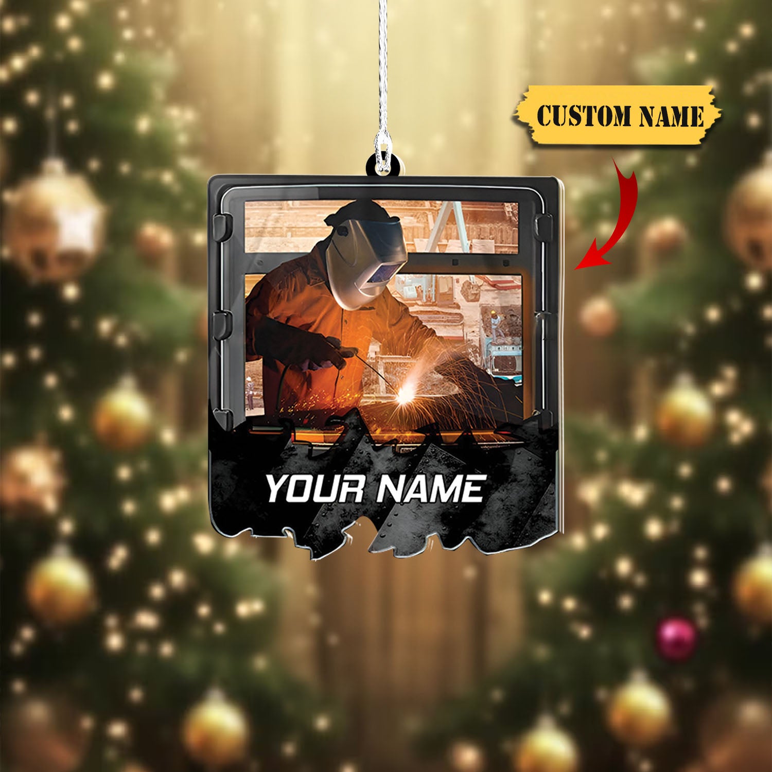 Personalized Welder Christmas Ornament, Welder Ornament, Christmas Gift Welder Lover, Ornament For Him, Gift For Him, Ornament Christmas