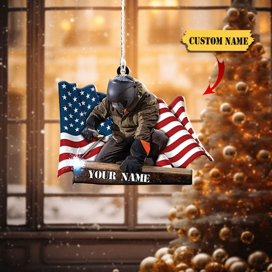 Personalized Welder Christmas Ornament, Welder Ornament for Welder Metal Worker, Gift Welder Lover 3, Ornament For Him, Gift For Him, Ornament Christmas