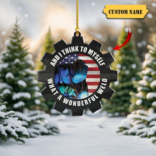 Personalized Welder Christmas Ornament, Welder Ornament for Welder Metal Worker, Gift Welder Lover, Ornament For Him, Gift For Him, Ornament Christmas