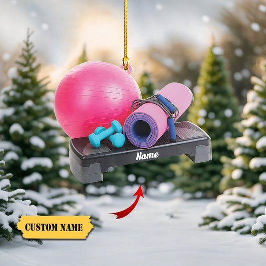 Personalized Workout Ornament, Gym Christmas Ornament, Fitness Ornament 34345, Ornament Decoration, Ornament For Gift, Ornament Christmas