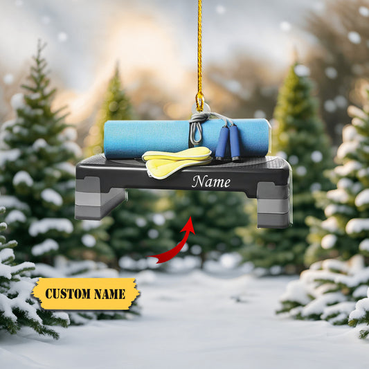 Personalized Workout Ornament, Gym Christmas Ornament, Fitness Ornament, Ornament Decoration, Ornament For Gift, Ornament Christmas
