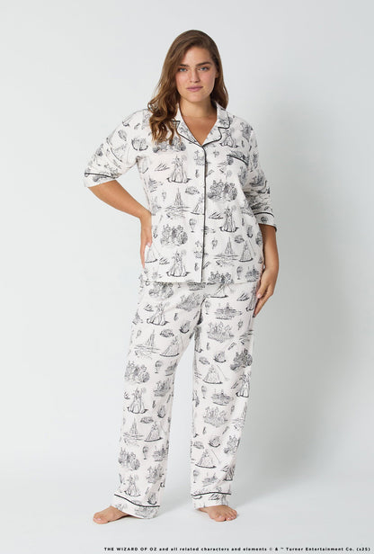 Wizard Of Oz Long Sleeve Classic Stretch Jersey Pj Set