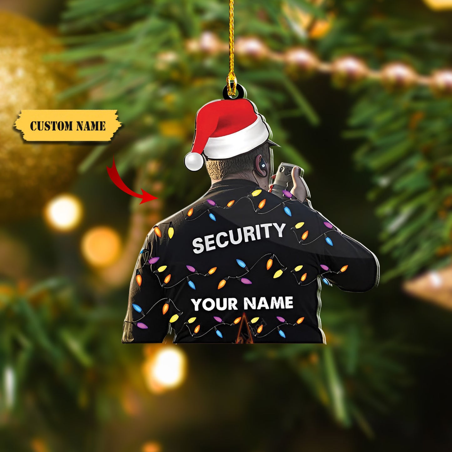 Police Custom Shaped Ornament, Christmas gift for police, Ornament For Him, Gift For Him, Ornament Christmas