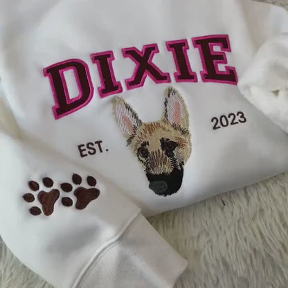 Geansaí Bróidnithe Tosaigh Neodrach, Léine Monagramáilte Íosta, Bronntanas Bróidnéireachta Cochaill Phearsantaithe Crewneck Ró-Mhórmhéide do Mhná 