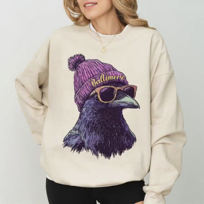 Baltimore Football Sweatshirt, Retro Sports Fan Shirt, Trendy Game Day Gift Tee, Baltimore Mascot Sweatshirt, Baltimore Football Fan Shirt