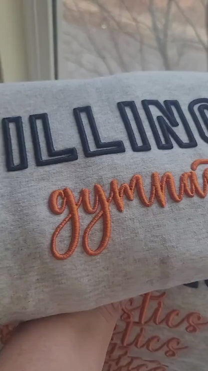 Custom 3D Puff Embroidery Sweatshirt, Personalized Puff Embroidery Shirt, Trendy 3D Embroidered State Sweatshirt, Puff Embroidery, Gift