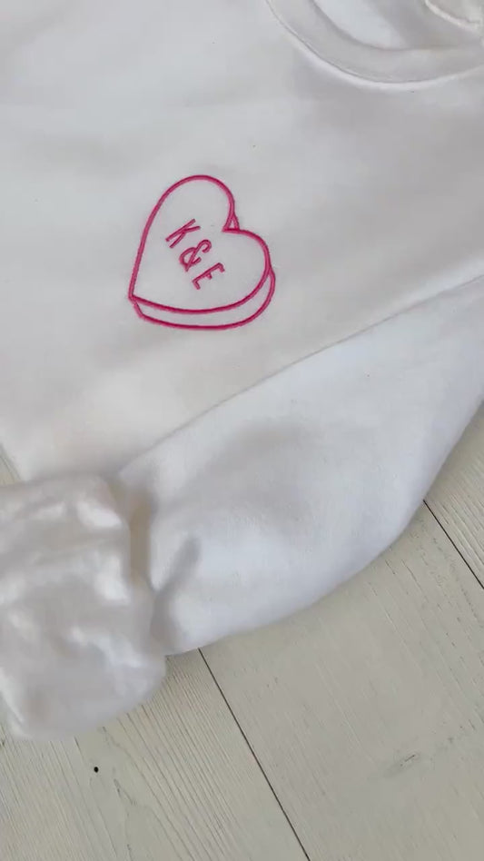 Embroidered Sketch Portrait Hoodies, Custom Outline Drawing Comfy Hoody, Personalised Couples Date On Sleeve Jumpers, Memorial Gifts for him