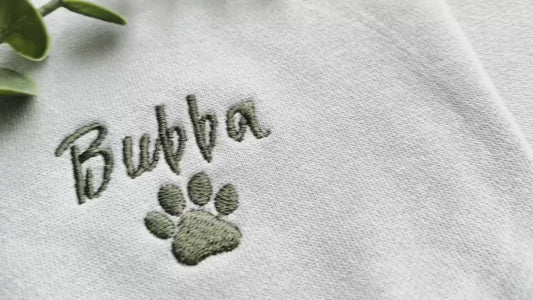 Embroidered Pet Face & Name Sweatshirts,Personalised Embroidered Dog Sweatshirt with Portrait from Photo,Special Birthday Gift for Dog Mom
