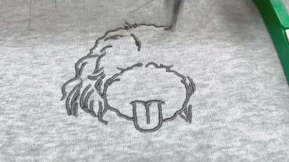 Custom Pet Embroidered Sweatshirt,Embroidered Pet Face&Name Sweatshirts,Custom Dog Portrait,pet hoodie,Perdog sweatshirt,Mummy Dog's Gift