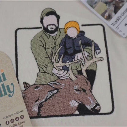 Custom Dog Portrait Embroidered Sweatshirt, Custom Pet Hoodie, Personalized Pet Face and Pet name Sweatshirt, Custom Christmas gift