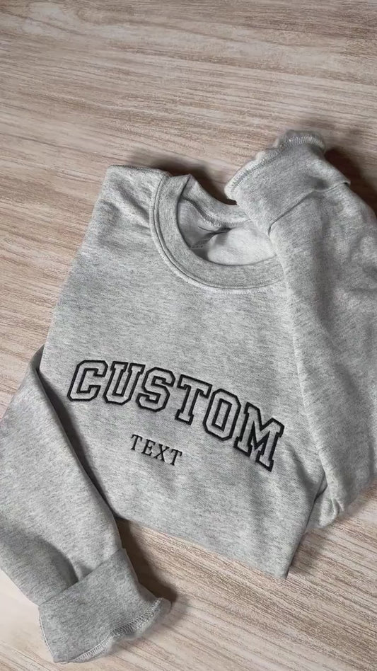 Personalized Logo Embroidered Sweatshirt, Custom Business Logo Embroidery Hoodie, Customized Company Logo Outfit, Custom Team Logo Clothings
