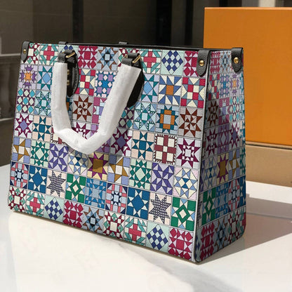 Leather Bag Gentle Quilting Blocks