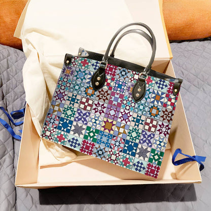 Leather Bag Gentle Quilting Blocks