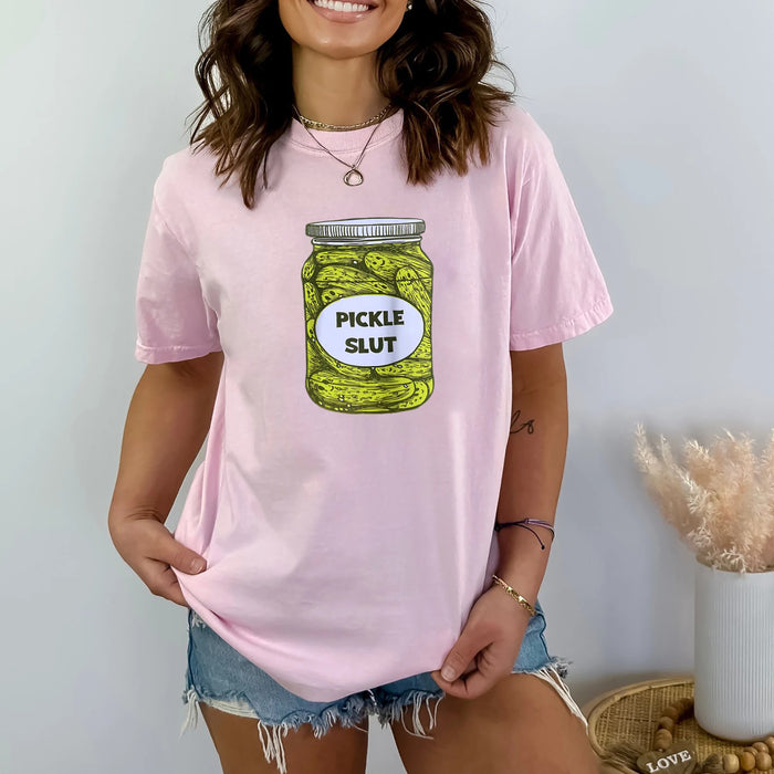 Pickle Slut Shirt, Pickle Print, Pickle Shirt, Linocut, Pickles, Pickle Lovers Sweater, Homemade Pickles Sweater, Canned Pickles Sweatshirt