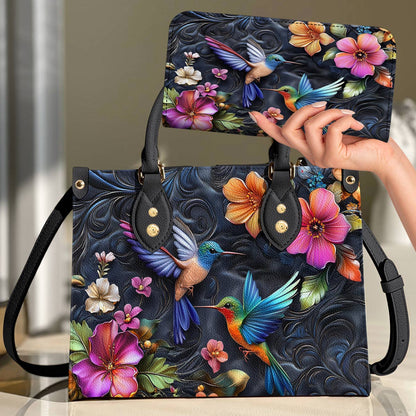 Hummingbird Leather Bag Blossom Breeze