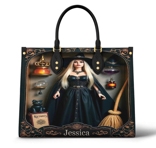 Personalized Leather Bag Beautiful Witch Life