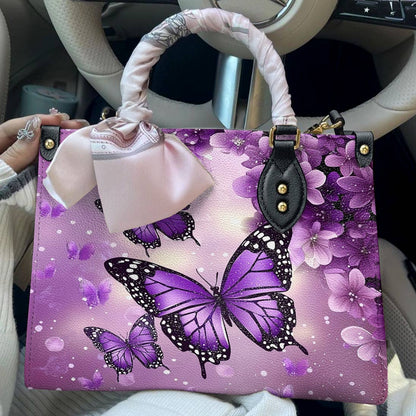 Leather Bag Violet Drift