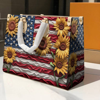 Leather Bag Sunflower Freedom