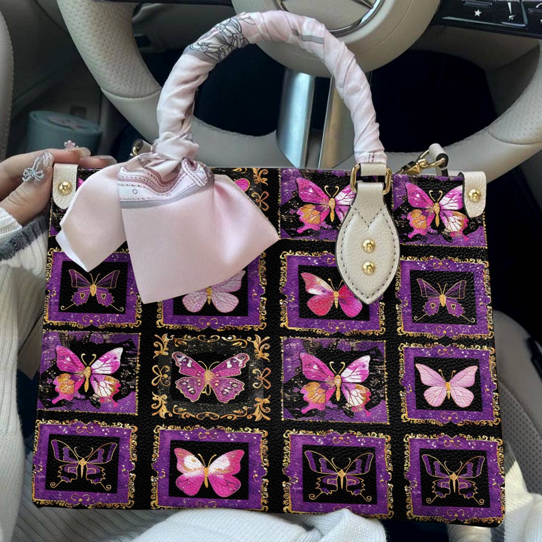 Leather Bag Gorgeous Butterfly Tapestry
