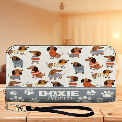 Dachshund Leather Bag Doxie Mom