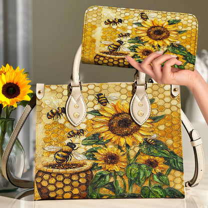 Leather Bag Bee Sunshine