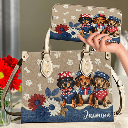 Lorva Leather Bag Personalized Happy Independence Day
