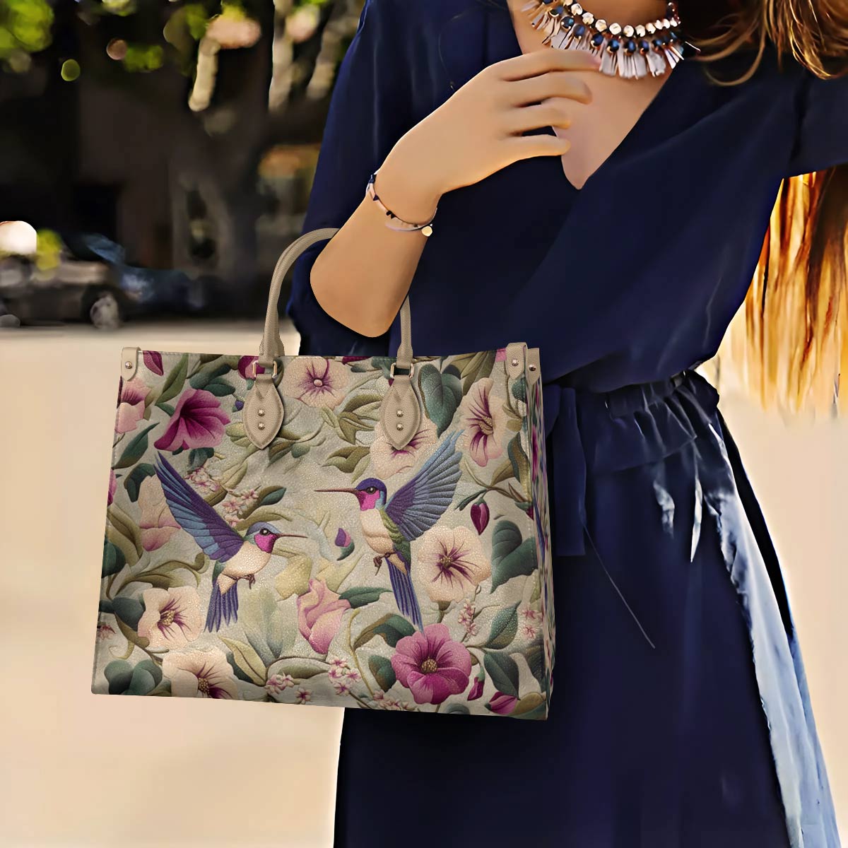 Hummingbird Leather Bag Lush Melody