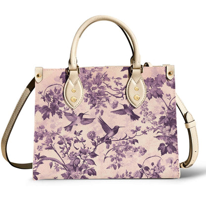 Hummingbird Leather Bag Garden Serenade