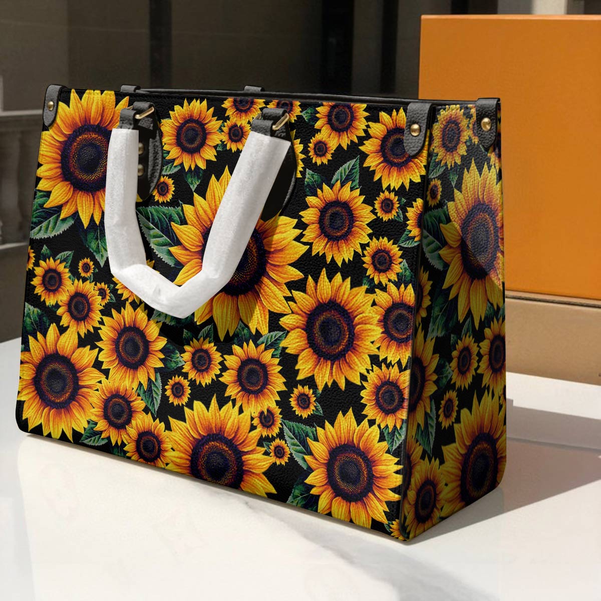 Sunflower Leather Bag Summer Eclipse