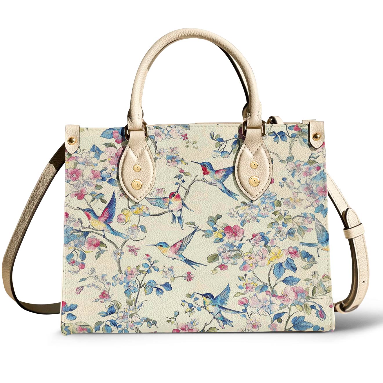 Hummingbird Leather Bag Blossom Whisper