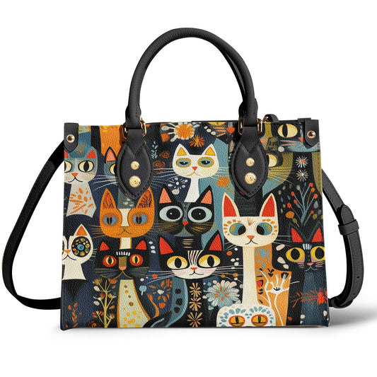Leather Bag Curious Folk Cats