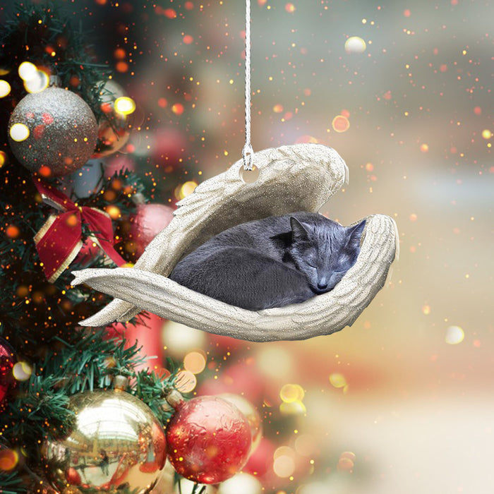 Russian Blue Sleeping Angel Russian Blue Lovers Cat Moms, Ornament Decoration, Ornament Christmas