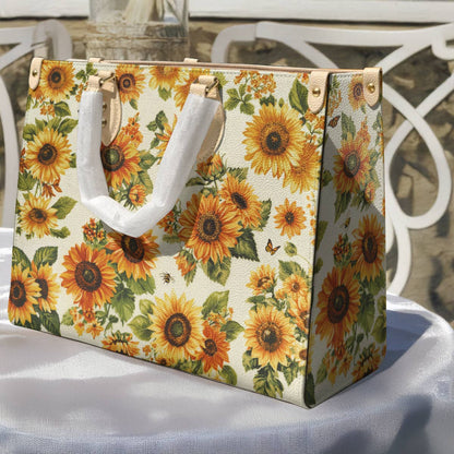 Leather Bag Sunflower Soul