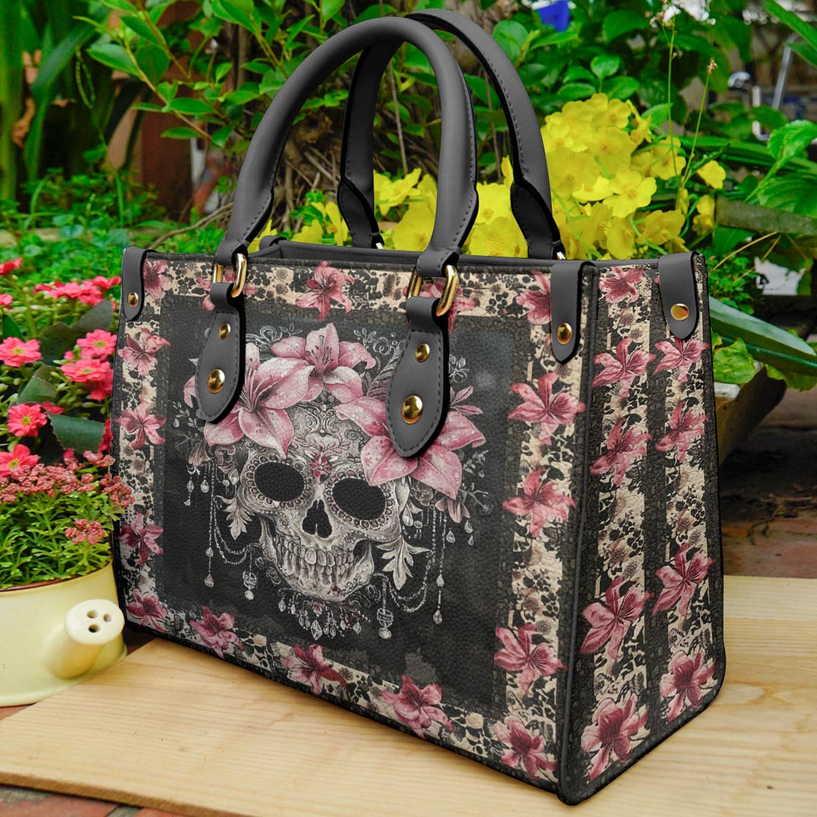 Leather Bag Lily's Enchanted Bloom