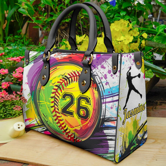 Softball Leather Bag Splashing