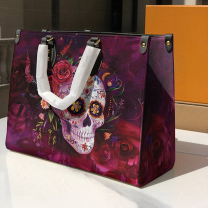 Leather Bag Gentle Sugar Skull