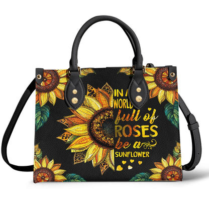 Leather Bag Be a Sunflower